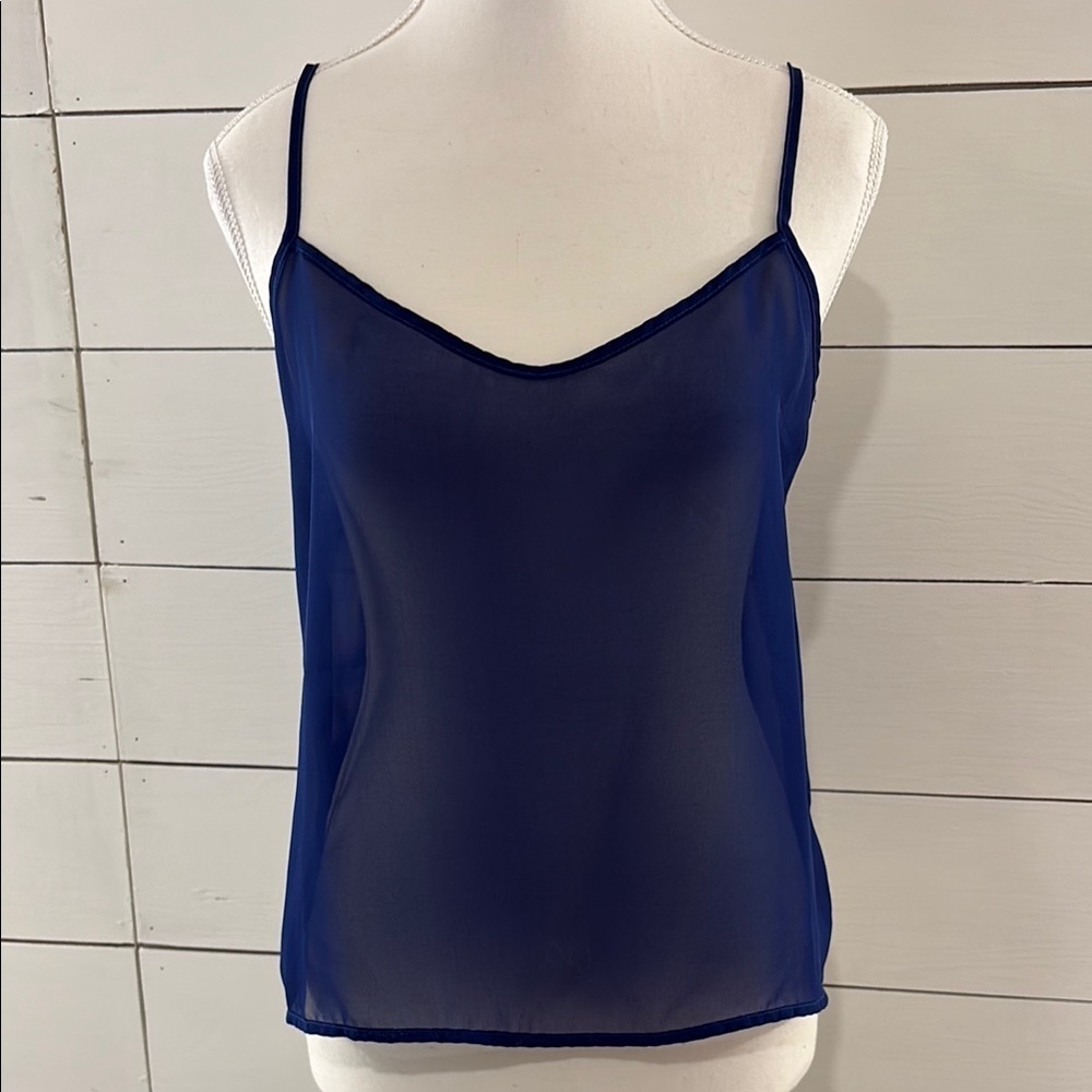 American Apparel Blue Sleeveless Fitted Camisole